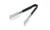 Vollrath 4790920 9 1/2" Black Ergonomic Antimicrobial Kool Touch Handle Gripper Teeth Flattened Ends Springless Stainless Steel One-Piece VersaGrip Tongs