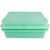 Vollrath 1551-C19 5" Box & Snap-on Lid Green Polypropylene Traex Color-Mate Food Storage Box Combo