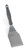 Vollrath 4808720 6"L x 3"W 13 1/2" Solid Beveled Ergonomic High-Temperature Nylon Handle Heavy-Duty Stainless Steel Turner with Ergo Grip Black Handle
