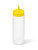 Vollrath 4924-1308 24 Oz. Clear Bottle with Yellow Cap Polyethylene Wide Mouth Traex Color-Mate Squeeze Bottle Dispenser