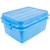 Vollrath 1535-C04 5" Drain 7" Box & Snap-on Lid Blue Polypropylene Traex Color-Mate Food Storage Box Combo