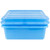 Vollrath 1535-C04 5" Drain 7" Box & Snap-on Lid Blue Polypropylene Traex Color-Mate Food Storage Box Combo