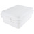 Vollrath 1551-C05 5" Drain 5" Box & Snap-on Lid White Polypropylene Traex Color-Mate Food Storage Box Combo
