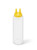Vollrath 2212-1308 12 Oz. Clear Bottle with Yellow Cap Standard Traex Twin Tip Squeeze Bottle Dispenser