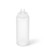 Vollrath 2332-13 32 Oz. Clear Bottle with Clear Cap Wide Mouth Traex Twin Tip Squeeze Bottle Dispenser