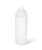 Vollrath 2324-13 24 Oz. Clear Bottle with Clear Cap Wide Mouth Traex Twin Tip Squeeze Bottle Dispenser