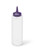 Vollrath 2812-1354 12 Oz. Clear Bottle with Purple Cap Polyethylene Standard Cap Traex Color-Mate Squeeze Bottle Dispenser