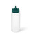 Vollrath 4932-13191 32 Oz. Clear Bottle with Vista Green Cap Polyethylene Wide Mouth Traex Color-Mate Squeeze Bottle Dispenser