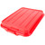 Vollrath 1535-C02 5" Drain 7" Box & Snap-on Lid Red Polypropylene Traex Color-Mate Food Storage Box Combo