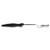 Vollrath 6412320 3 Oz. Stainless Steel Nylon Handle Coded Black Heavy Duty Solid Oval Bowl Spoodle