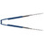 Vollrath 4790930 9 1/2" Blue Ergonomic Antimicrobial Kool Touch Handle Gripper Teeth Flattened Ends Springless Stainless Steel One-Piece VersaGrip Tongs
