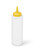 Vollrath 2812-1308 12 Oz. Clear Bottle with Yellow Cap Polyethylene Standard Traex Color-Mate Squeeze Bottle Dispenser