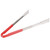Vollrath 4791640 16" Red Ergonomic Antimicrobial Kool Touch Handle Gripper Teeth Flattened Ends Springless Stainless Steel One-Piece VersaGrip Tongs