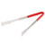 Vollrath 4791640 16" Red Ergonomic Antimicrobial Kool Touch Handle Gripper Teeth Flattened Ends Springless Stainless Steel One-Piece VersaGrip Tongs