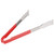 Vollrath 4791240 12" Red Ergonomic Antimicrobial Kool Touch Handle Gripper Teeth Flattened Ends Springless Stainless Steel One-Piece VersaGrip Tongs