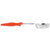 Vollrath 6432865 8 Oz. Stainless Steel Nylon Handle Coded Orange Heavy Duty Perforated Round Bowl Spoodle