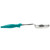 Vollrath 6412655 6 Oz. Stainless Steel Nylon Handle Coded Teal Heavy Duty Solid Oval Bowl Spoodle