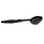 Vollrath 5292820 4 Oz. Black One-Piece Ergonomic Handle Nylon Oval Solid Spoodle