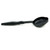 Vollrath 5293320 6 Oz. Black One-Piece Ergonomic Handle Nylon Oval Solid Spoodle