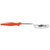 Vollrath 6422865 8 Oz. Stainless Steel Nylon Handle Coded Orange Heavy Duty Perforated Oval Bowl Spoodle