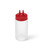 Vollrath 2316-1302 16 Oz. Clear Bottle with Red Cap Wide Mouth Traex Twin Tip Squeeze Bottle Dispenser