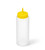 Vollrath 4932-1308 32 Oz. Clear Bottle with Yellow Cap Polyethylene Wide Mouth Molded In Ounce Markings Traex Color-Mate Squeeze Bottle Dispenser