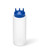 Vollrath 3332-1344 32 Oz. Clear Bottle with Blue Cap Wide Mouth Traex Tri Tip Squeeze Bottle