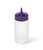 Vollrath 4916-1354 16 Oz. Clear Bottle with Purple Cap Polyethylene Wide Mouth Molded In Ounce Markings Traex Color-Mate Squeeze Bottle Dispenser