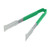 Vollrath 4790970 9 1/2" Green Ergonomic Antimicrobial Kool Touch Handle Gripper Teeth Flattened Ends Springless Stainless Steel One-Piece VersaGrip Tongs