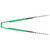 Vollrath 4790970 9 1/2" Green Ergonomic Antimicrobial Kool Touch Handle Gripper Teeth Flattened Ends Springless Stainless Steel One-Piece VersaGrip Tongs