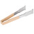 Vollrath 4790960 9 1/2" Ivory Ergonomic Antimicrobial Kool Touch Handle Gripper Teeth Flattened Ends Springless Stainless Steel One-Piece VersaGrip Tongs
