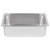 Vollrath 90142 8.5 Qt. Stainless Steel Standard 4" Deep 22 Gauge Anti-Jamming Top Flange Corners with Concave Indentation Super Pan 3 2/3 GN Food Pan