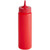 Vollrath 4924-02 24 Oz. Red Bottle with Red Cap Polyethylene Wide Mouth Traex Color-Mate Squeeze Bottle Dispenser