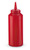 Vollrath 2812-02 12 Oz. Red Bottle with Red Cap Polyethylene Standard Squeeze Bottle Dispenser