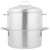 Vollrath 68123 5 Quart 18 Ga Aluminum 3/32" Holes Rice/Vegetable Steamer