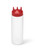 Vollrath 3324-1302 24 Oz. Clear Bottle with Red Cap Wide Mouth Traex Tri Tip Squeeze Bottle