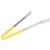 Vollrath 4791650 16" Yellow Ergonomic Antimicrobial Kool Touch Handle Gripper Teeth Flattened Ends Springless Stainless Steel One-Piece VersaGrip Tongs