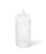 Vollrath 5116-13 16 Oz. Clear Bottle with Clear Cap Closeable Polyethylene Wide Mouth Squeeze Bottle Dispenser