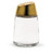 Vollrath 802G-12 2 Oz. Gold Sloped Cap Glass Round Bottom Jar Dripcut Continental Collection Salt & Pepper Shaker