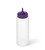Vollrath 4932-1354 32 Oz. Clear Bottle with Purple Cap Polyethylene Wide Mouth Molded In Ounce Markings Traex Color-Mate Squeeze Bottle Dispenser