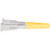 Vollrath 4790950 9 1/2" Yellow Ergonomic Antimicrobial Kool Touch Handle Gripper Teeth Flattened Ends Springless Stainless Steel One-Piece VersaGrip Tongs