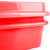 Vollrath 1551-C02 5" Drain 5" Box & Snap-on Lid Red Polypropylene Traex Color-Mate Food Storage Box Combo
