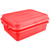 Vollrath 1551-C02 5" Drain 5" Box & Snap-on Lid Red Polypropylene Traex Color-Mate Food Storage Box Combo