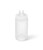 Vollrath 2316-13 16 Oz. Clear Bottle with Clear Cap Wide Mouth Traex Twin Tip Squeeze Bottle Dispenser