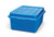 Vollrath 1551-C04 5" Drain 5" Box & Snap-on Lid Blue Polypropylene Traex Color-Mate Food Storage Box Combo
