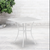 Flash Furniture CO-5-WH-GG White Rain Flower Design Top With Steel Powder Coat Finish Square Patio Table