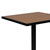 Flash Furniture XU-DG-HW1045-GG Faux Teak With Black Powder Coated Steel Frame Patio Table