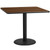 Flash Furniture XU-WALTB-4242-TR24-GG Walnut Laminate Finish With Cast Iron Columns With Black Powder Coated Finish Square Dining Height Table