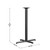 Flash Furniture XU-T2230-BAR-GG 22" x 30" x 42"H Black Cast Iron Powder Coated Finish X-Base Bar Height Table Base