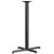 Flash Furniture XU-T2230-BAR-GG 22" x 30" x 42"H Black Cast Iron Powder Coated Finish X-Base Bar Height Table Base